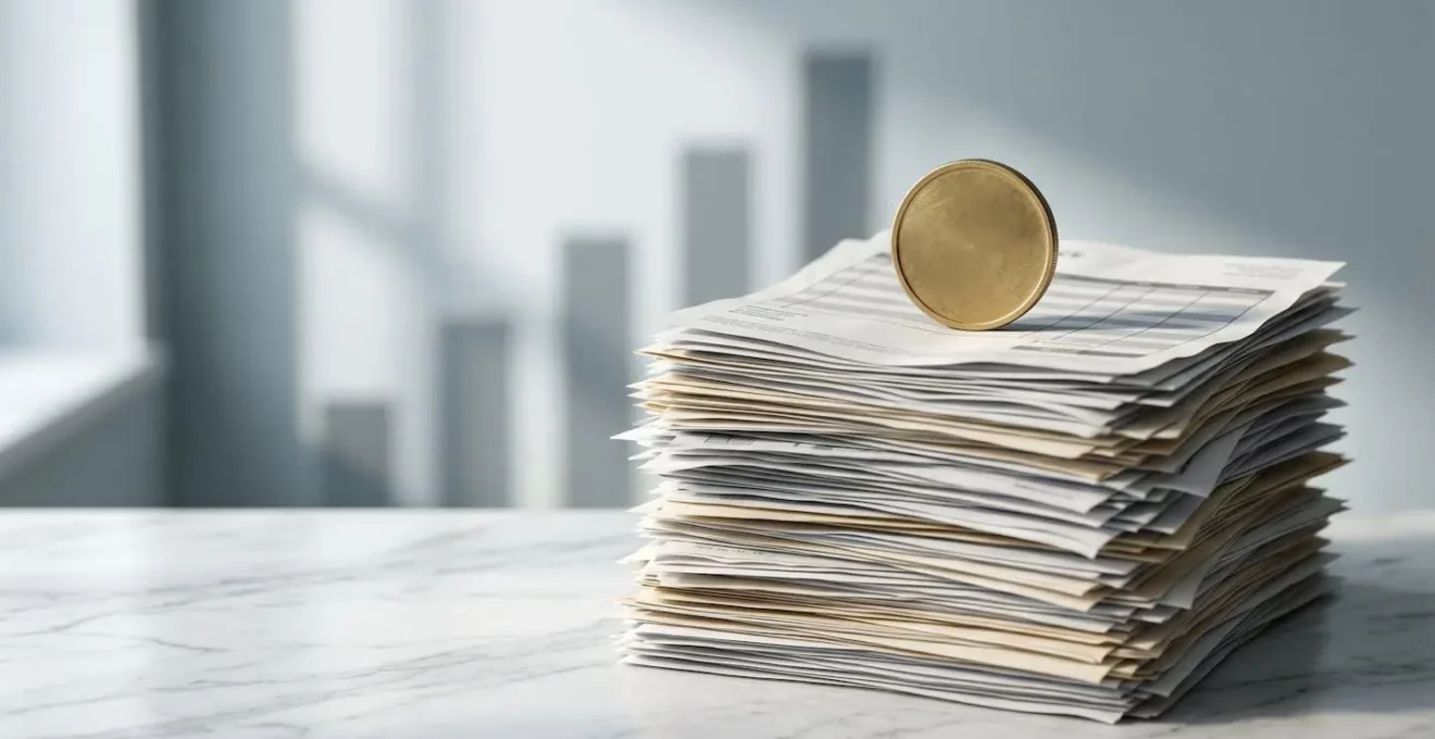 Concept d'entreprise où une forte croissance du chiffre d'affaires contraste avec une rentabilité en baisse
