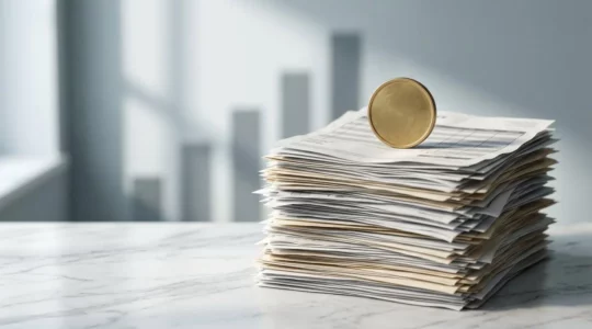 Concept d'entreprise où une forte croissance du chiffre d'affaires contraste avec une rentabilité en baisse